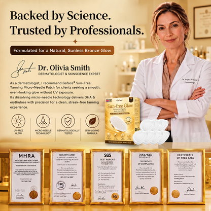 𝑮𝒂𝒇𝒂𝒄𝒆® Sunless Natural Glow Transdermal Tanning Micro-Needle Patch