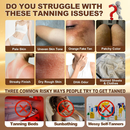 𝑮𝒂𝒇𝒂𝒄𝒆® Sunless Natural Glow Transdermal Tanning Micro-Needle Patch