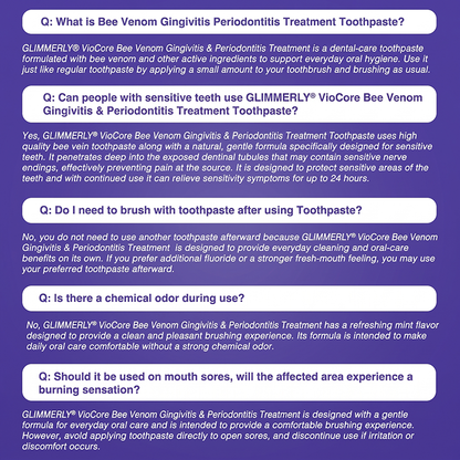 GLIMMERLY® VioCore Bee Venom Gingivitis & Periodontitis Treatment Toothpaste🎄📀
